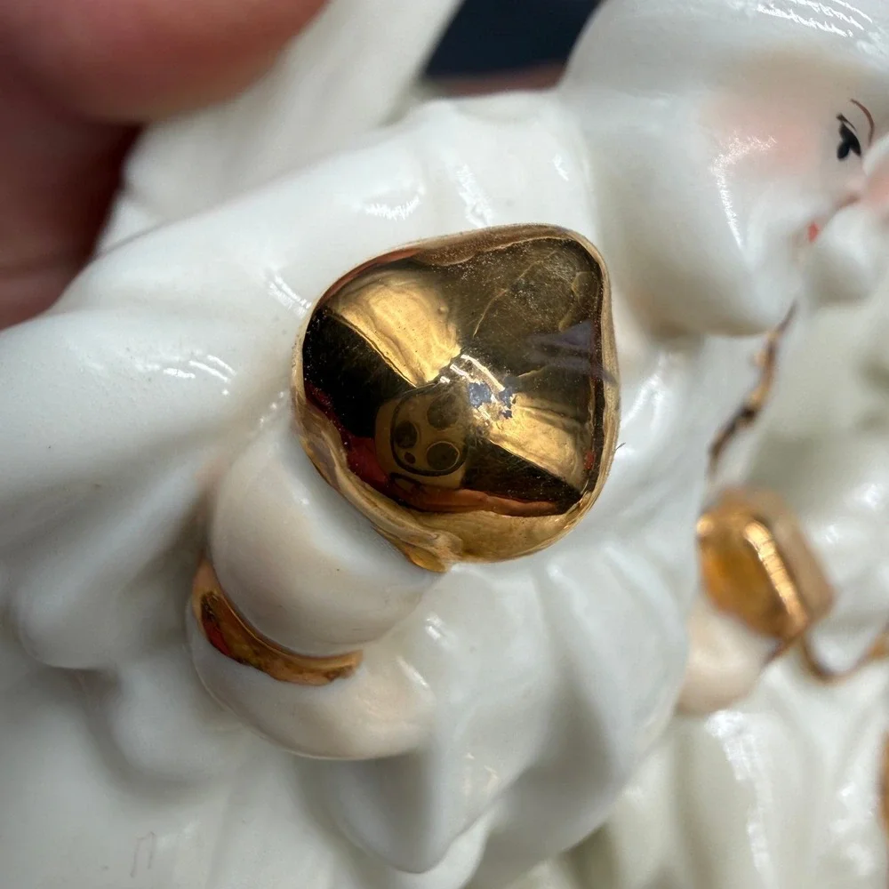 Vintage Porcelain Nativity Scene Gold Trim Christmas Religious‎ Decoration Large